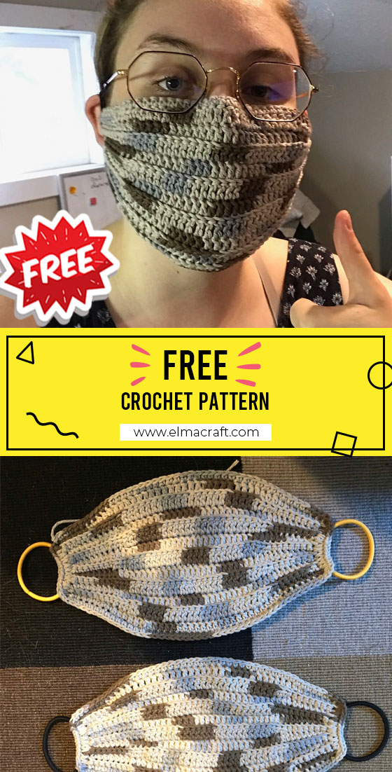 25 Colorful And Fun Crochet Face Mask Patterns - Elma Craft