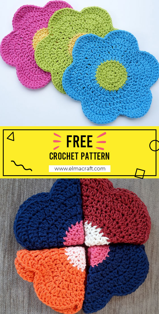 Crochet Dishcloth Patterns Perfect For Practicing On Elma Craft