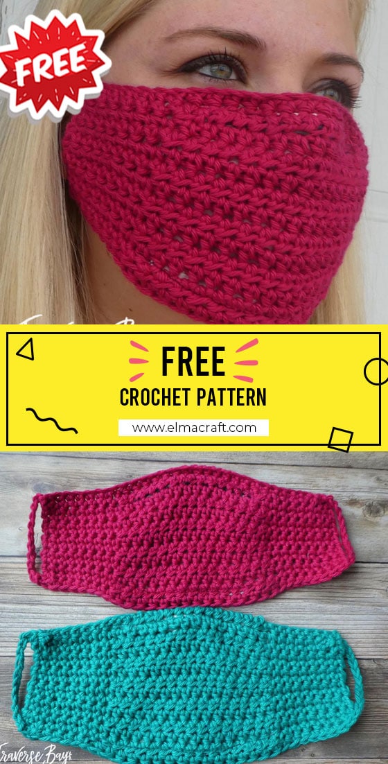 25 Colorful and Fun Crochet Face Mask Patterns - Elma Craft